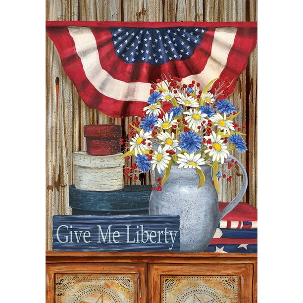 Briarwood Lane Americana Welcome Garden Flag Primitive Patriotic 12.5 x 18 Briarwood Lane Americana Welcome Garden Flag Primitive Patriotic 12.5 x 18